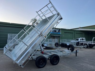 12 x 7 ft Flat Deck Hydraulic Tipping Trailer ATM 3.5 or 4.5tonne