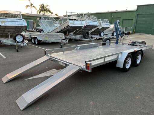 Car Trailer 4.9m X 2.04m ATM 2.9t With Ramps, Electric Winch, Battery ...